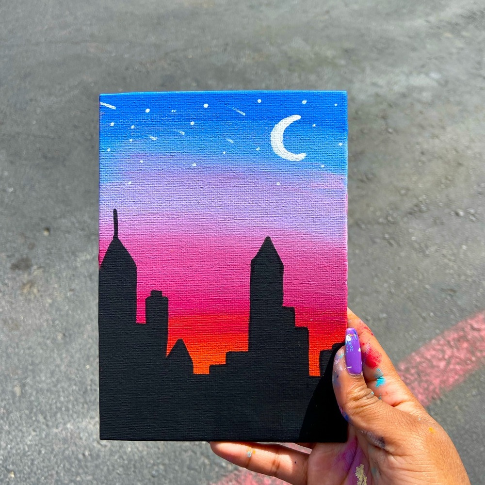 Sunset city painting🌇
